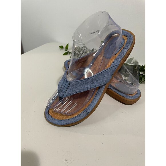 B.O.C Womens Blue Faux Leather Flip Flops Size 8 - Picture 8 of 16